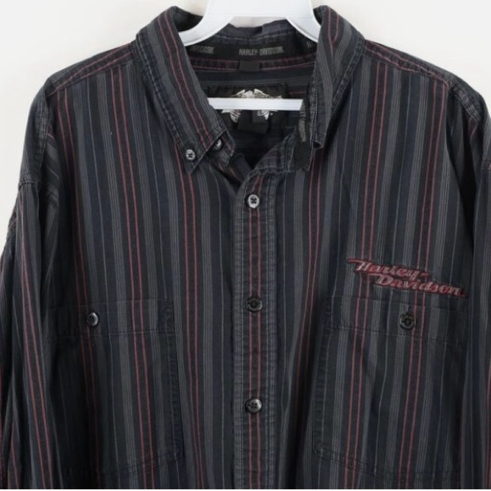 Harley-Davidson Men's Black Striped Shirt